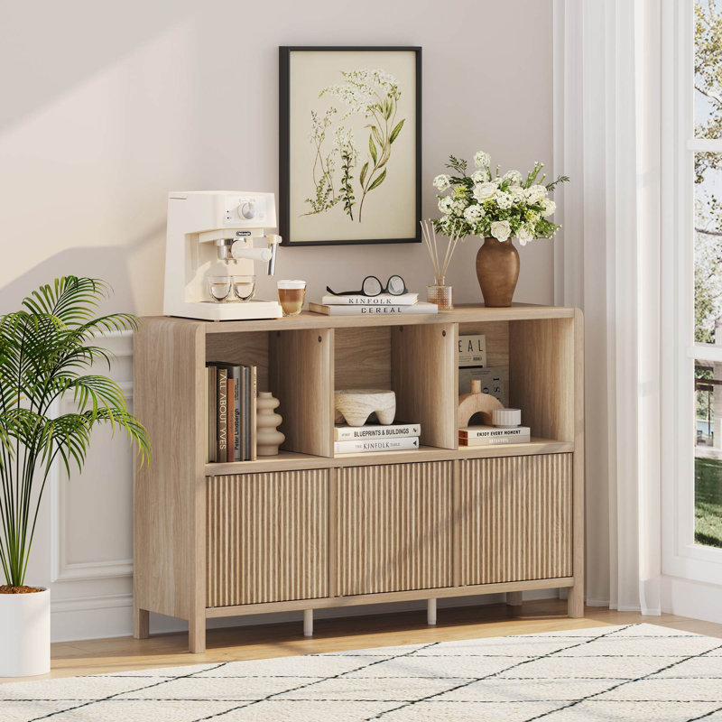 Latitude Run® Guinna 6-Cube 3-Door Wood Bookcase & Reviews | Wayfair